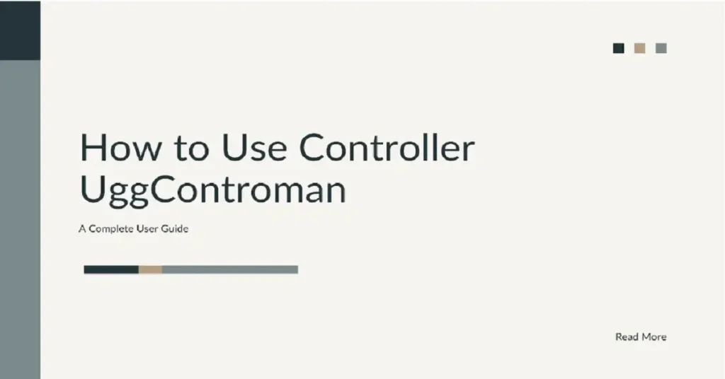 how to use controller uggcontroman