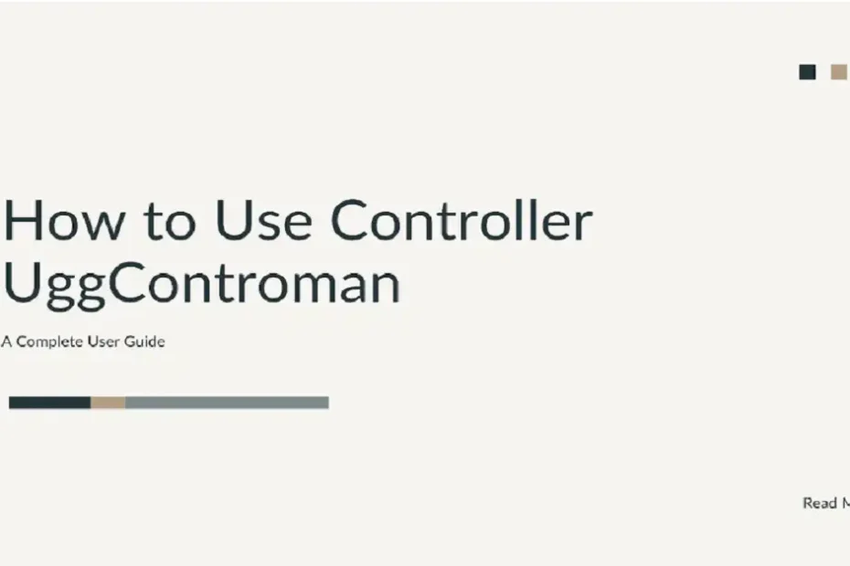 how to use controller uggcontroman
